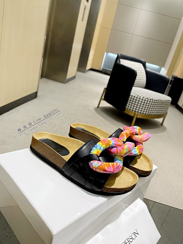 JW Anderson Chain Loafer穆勒透明樹脂扣穆勒鞋 女士半拖鞋 dx3461